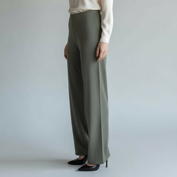 Chico’s Travelers Pants Olive 3R (XL) Pull-On Straight Leg - Picture 1 of 7